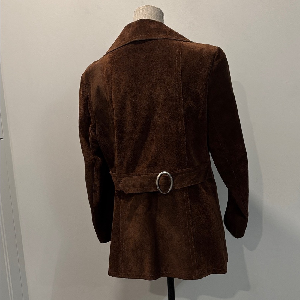 Vintage Brown Suede Jacket Snap Front Retro Western Coat Women’s Medium - Picture 10 of 16